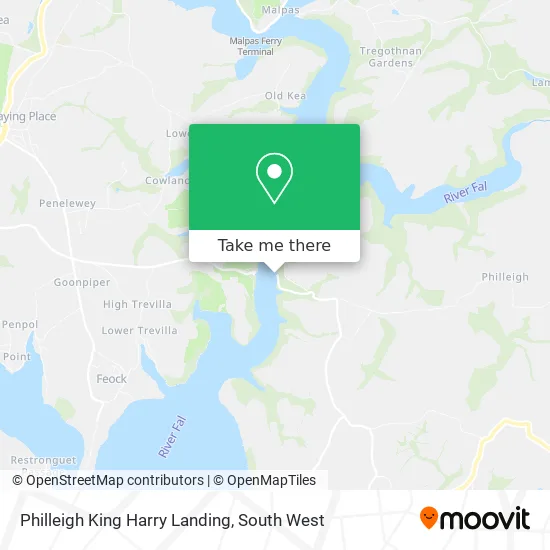 Philleigh King Harry Landing map