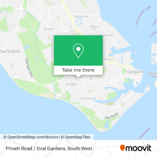 Privett Road / Oval Gardens map