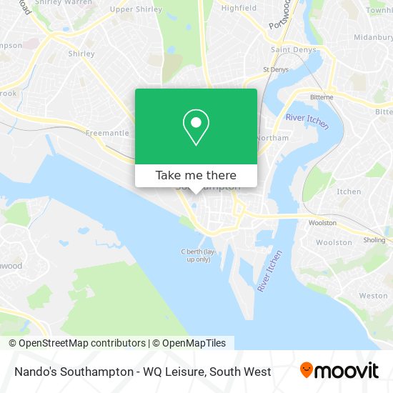 Nando's Southampton - WQ Leisure map