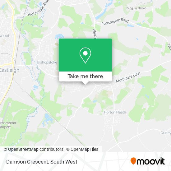 Damson Crescent map