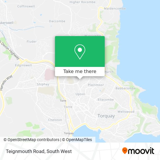 Teignmouth Road map