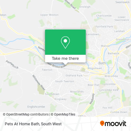Pets At Home Bath map