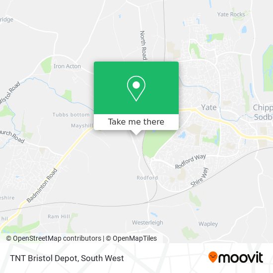 TNT Bristol Depot map