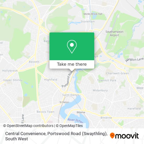 Central Convenience, Portswood Road (Swaythling) map