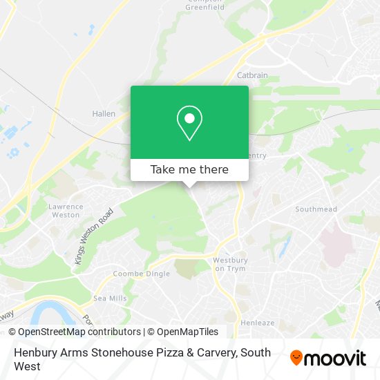 Henbury Arms Stonehouse Pizza & Carvery map