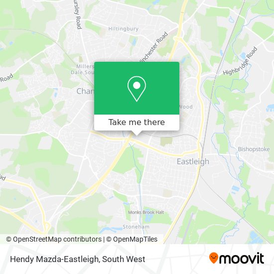 Hendy Mazda-Eastleigh map