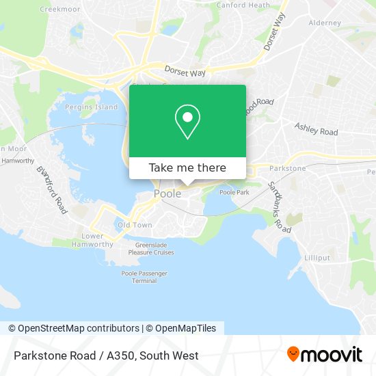 Parkstone Road / A350 map