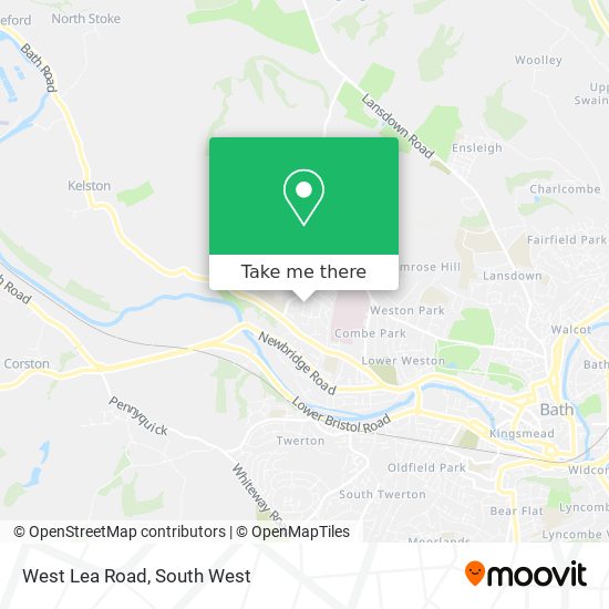 West Lea Road map