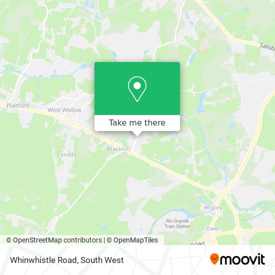 Whinwhistle Road map