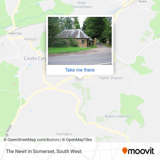 The Newt in Somerset map