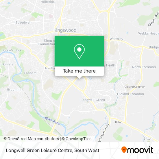 Longwell Green Leisure Centre map