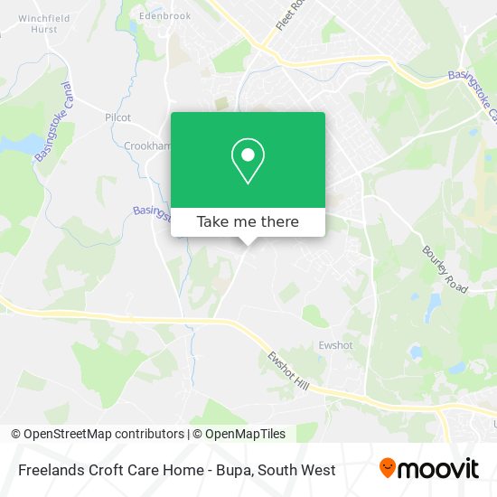 Freelands Croft Care Home - Bupa map
