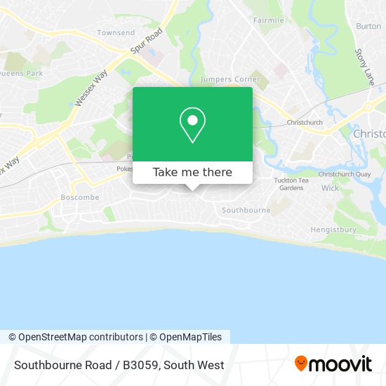 Southbourne Road / B3059 map