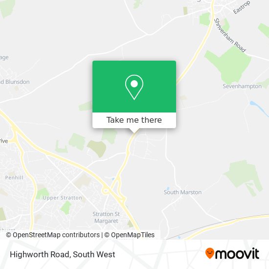 Highworth Road map