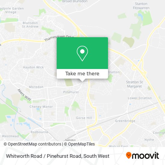 Whitworth Road / Pinehurst Road map