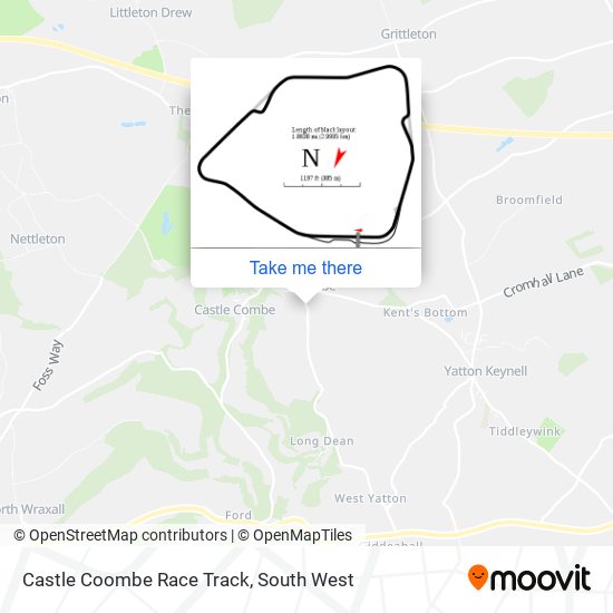 Castle Coombe Race Track map