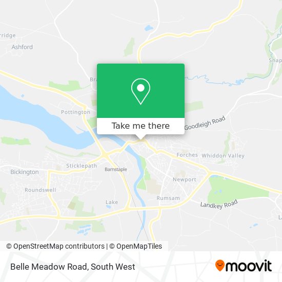 Belle Meadow Road map