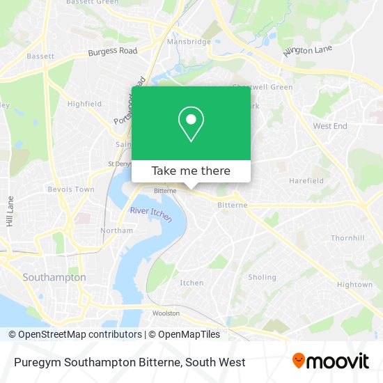 Puregym Southampton Bitterne map