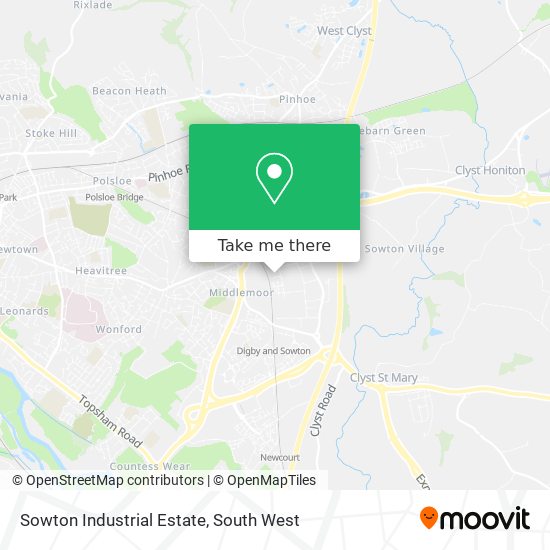 Sowton Industrial Estate map