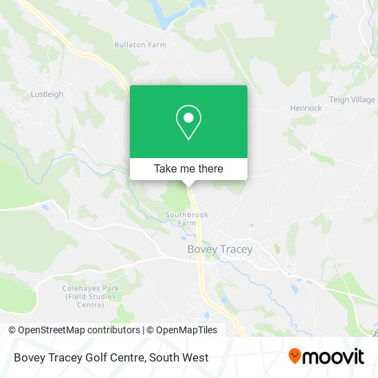 Bovey Tracey Golf Centre map