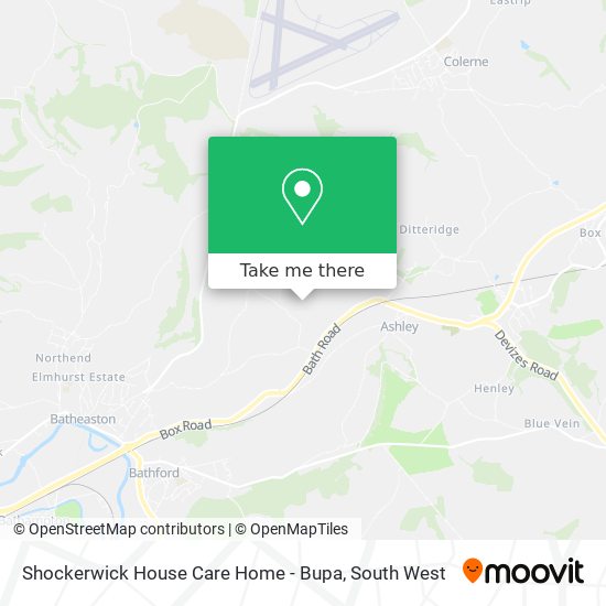 Shockerwick House Care Home - Bupa map