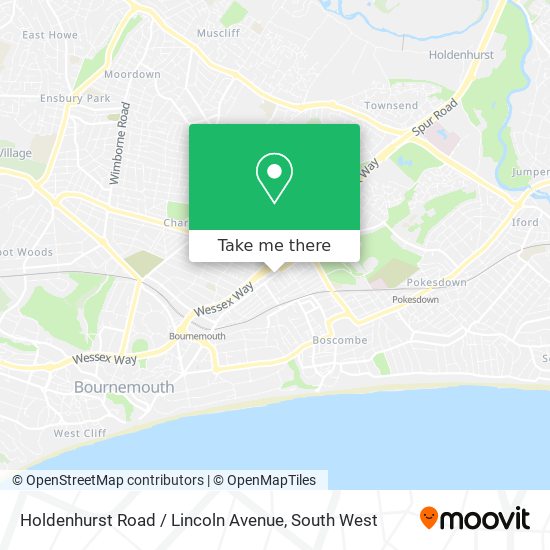 Holdenhurst Road / Lincoln Avenue map