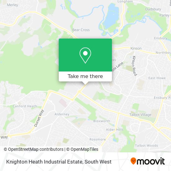 Knighton Heath Industrial Estate map