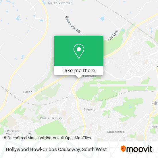 Hollywood Bowl-Cribbs Causeway map