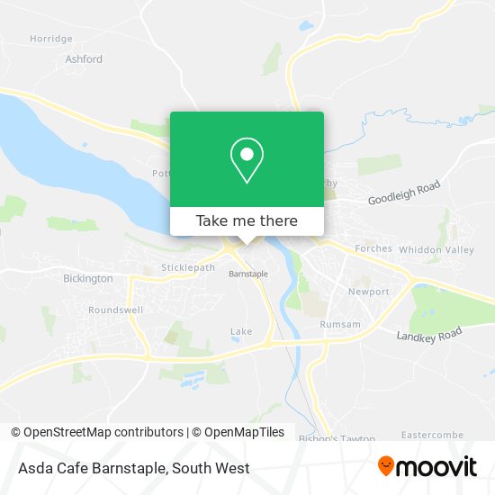 Asda Cafe Barnstaple map