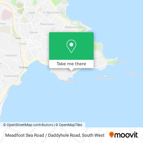 Meadfoot Sea Road / Daddyhole Road map