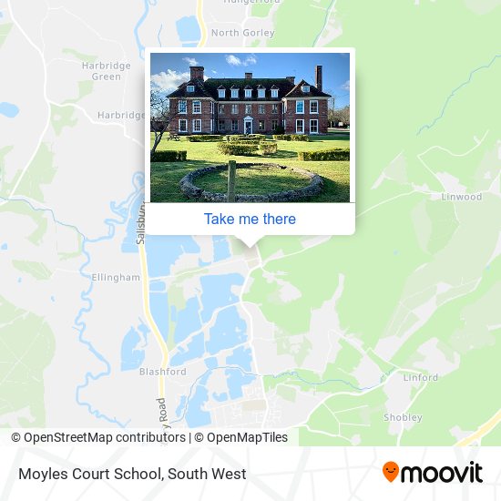 Moyles Court School map