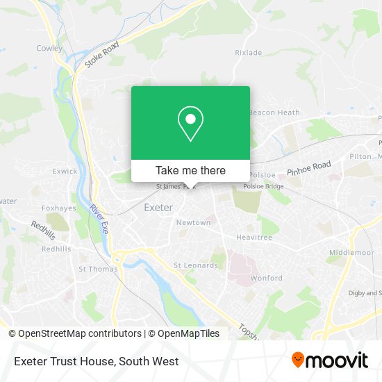 Exeter Trust House map