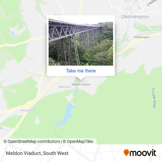 Meldon Viaduct map