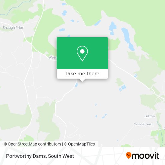 Portworthy Dams map