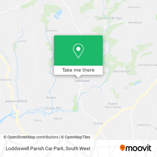 Loddiswell Parish Car Park map