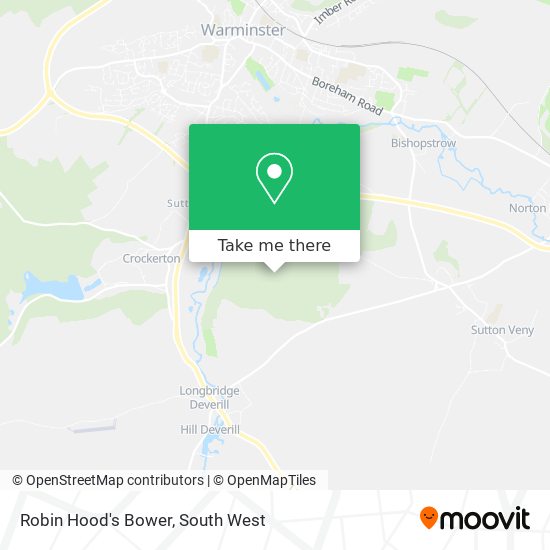 Robin Hood's Bower map