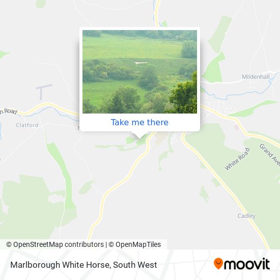 Marlborough White Horse map