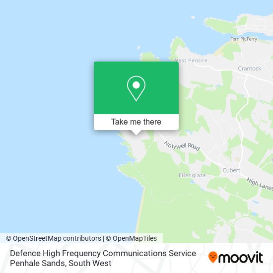 Defence High Frequency Communications Service Penhale Sands map