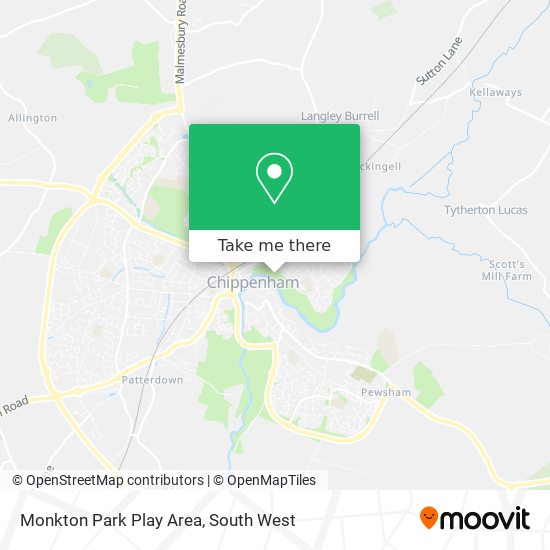 Monkton Park Play Area map