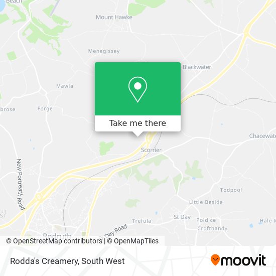 Rodda's Creamery map