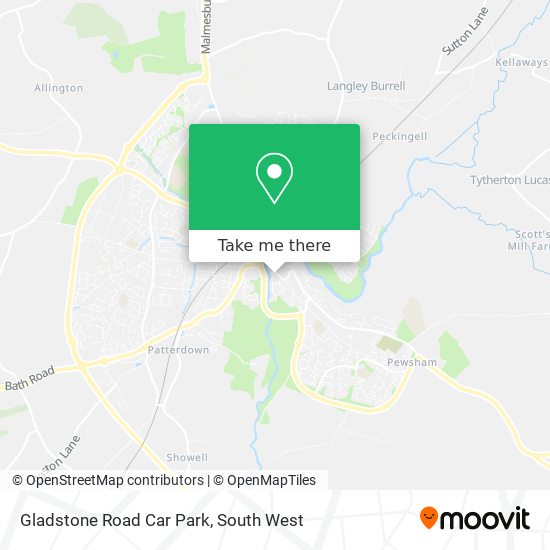 Gladstone Road Car Park map