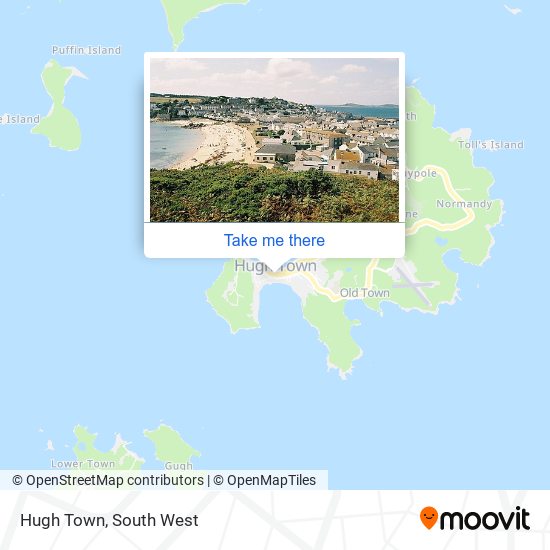 Hugh Town map