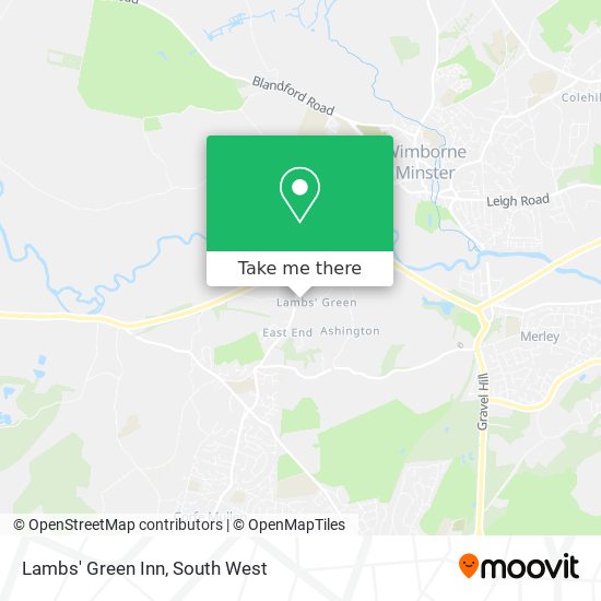Lambs' Green Inn map