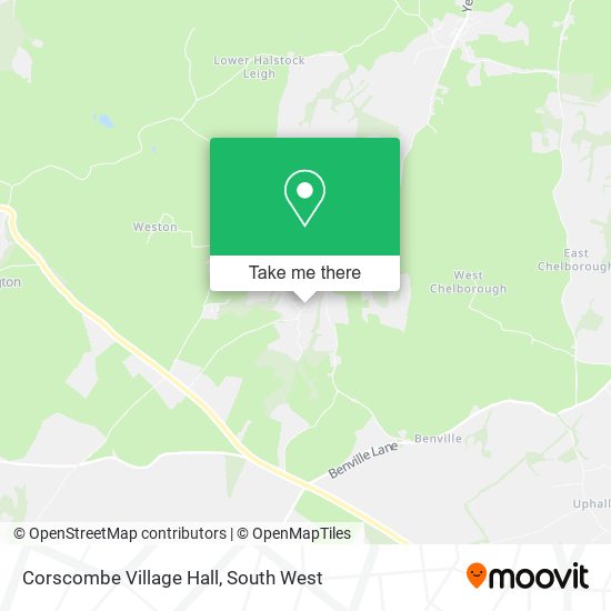 Corscombe Village Hall map