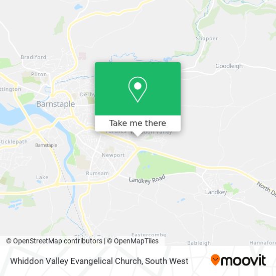Whiddon Valley Evangelical Church map