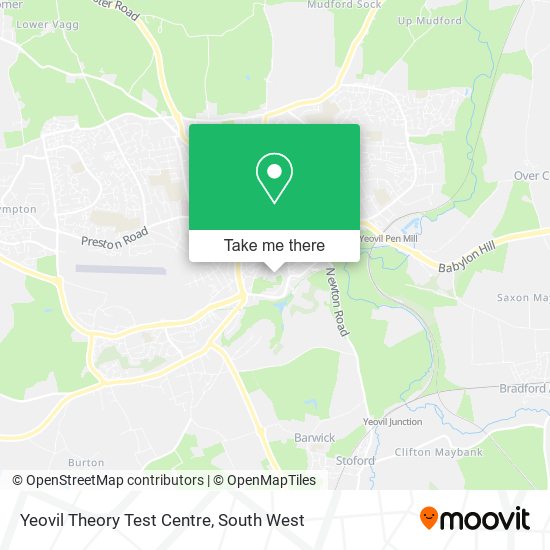 Yeovil Theory Test Centre map
