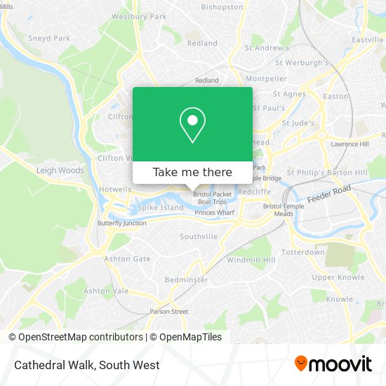 Cathedral Walk map