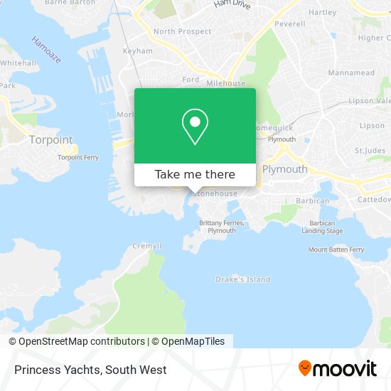Princess Yachts map