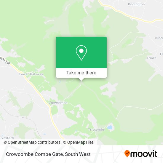 Crowcombe Combe Gate map