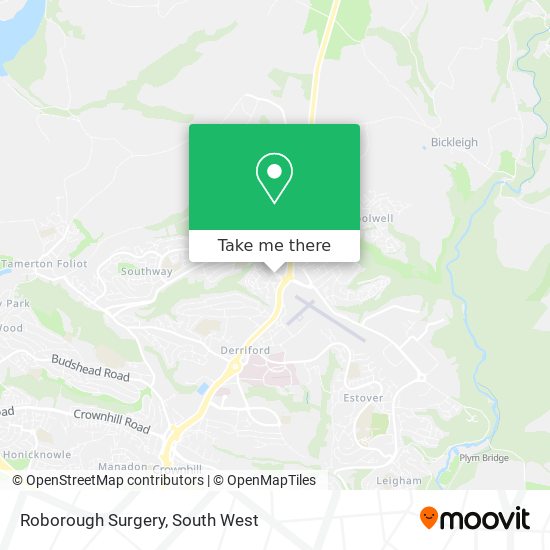 Roborough Surgery map